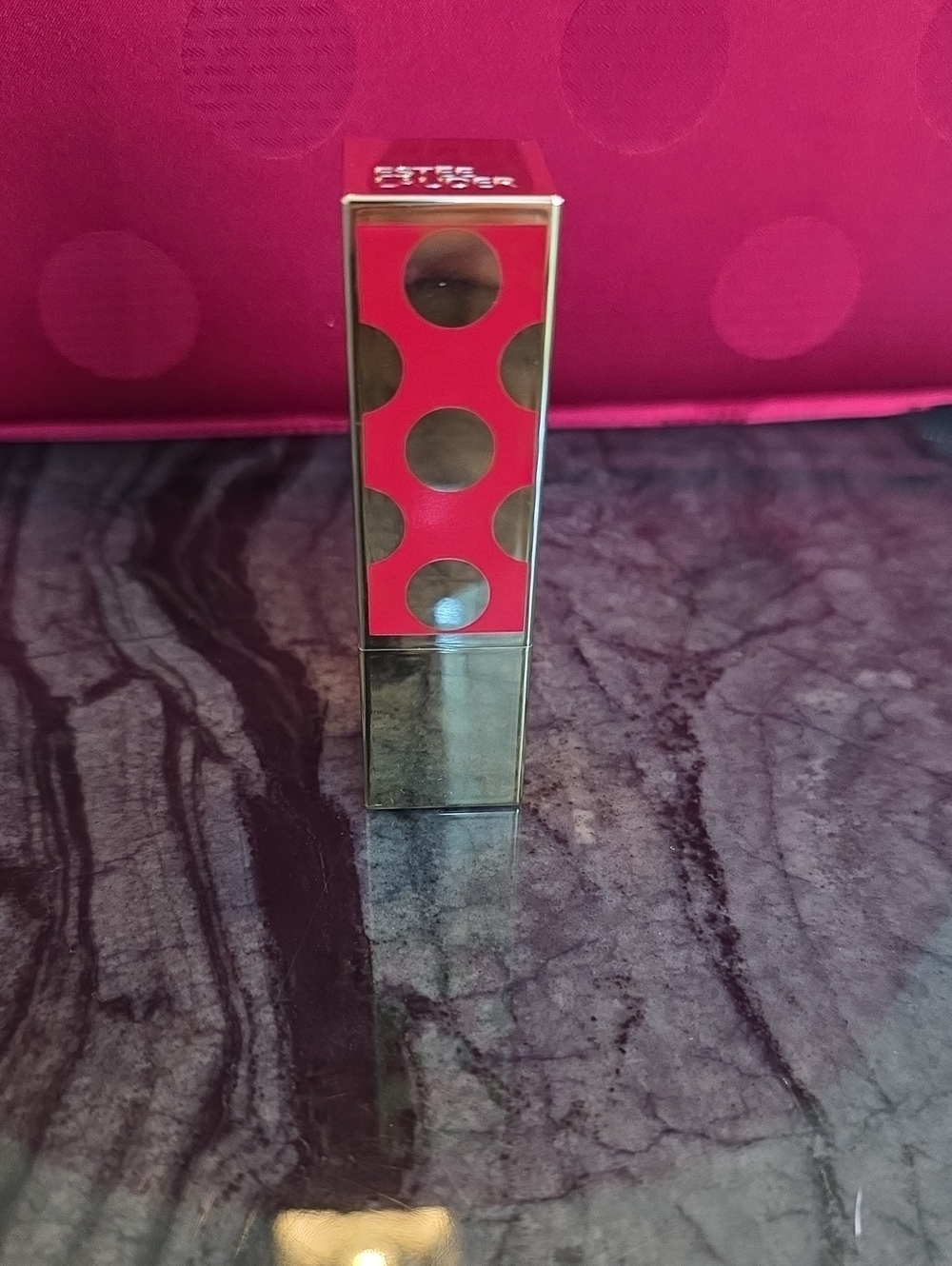 NWT Estee Lauder Pink Lipstick In Red Ribbon